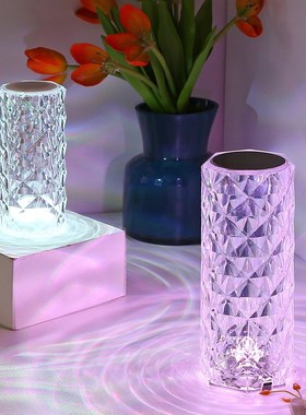 玫瑰氛围水晶灯台灯氛围