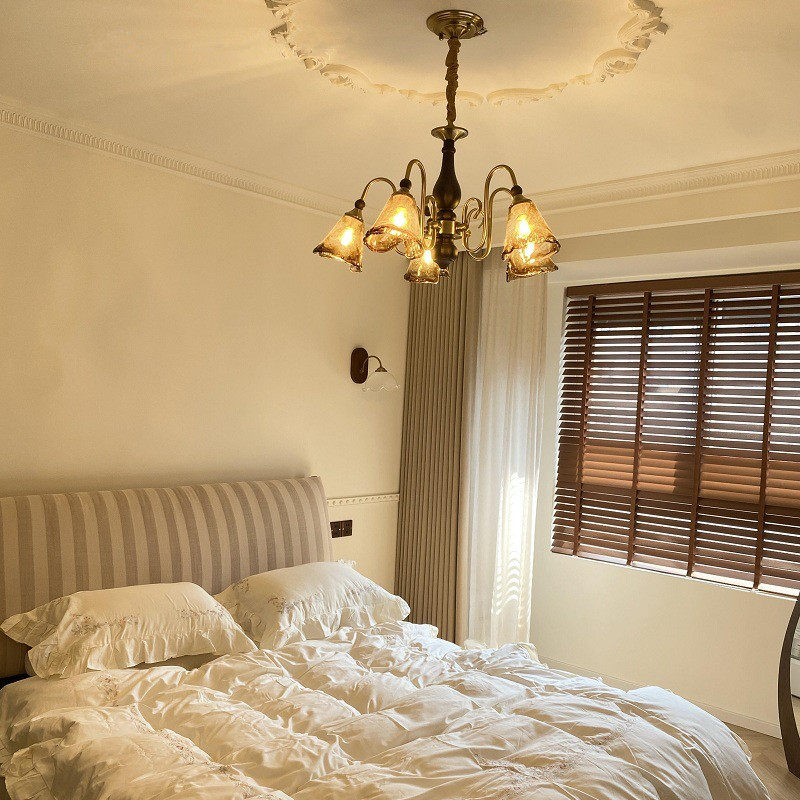 全铜法式中古客厅吊灯新款美式复古实木美拉德主卧室房间餐厅灯具,淘宝优惠券,粉丝福利购,淘宝优惠卷