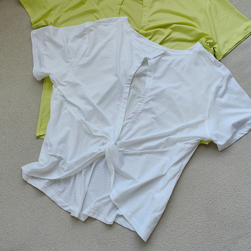 清凉提花运动T恤短袖瑜伽服女夏健身薄款上衣宽松罩衫镂空美背女,淘宝优惠券,粉丝福利购,淘宝优惠卷