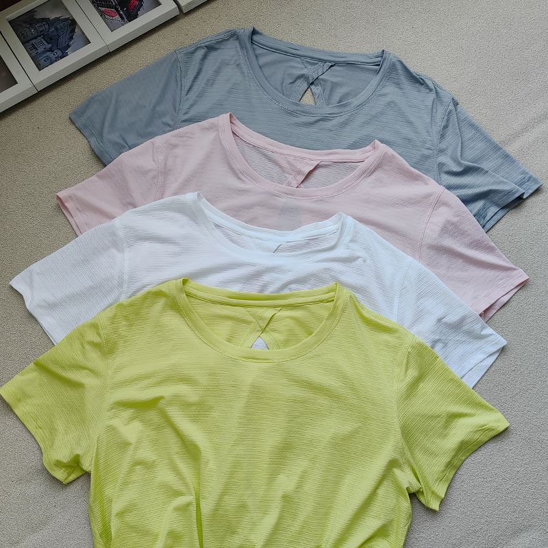 清凉提花运动T恤短袖瑜伽服女夏健身薄款上衣宽松罩衫镂空美背女,淘宝优惠券,粉丝福利购,淘宝优惠卷