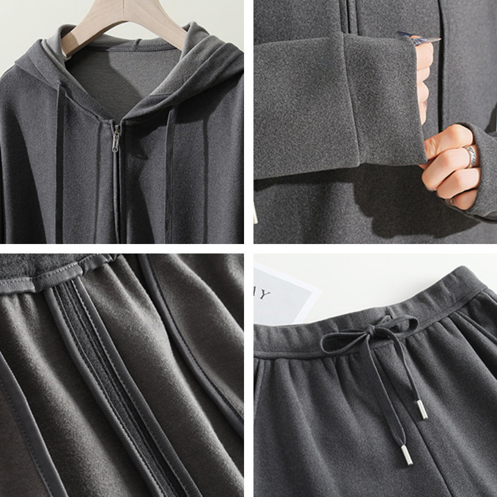 三枝梅花运动套装女半拉链连帽卫衣运动长裤跑步休闲两件套秋新款,淘宝优惠券,粉丝福利购,淘宝优惠卷