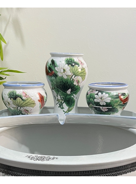 水缸摆件循环过滤器流水瀑布