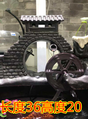 景德镇荷花缸陶瓷流水摆件