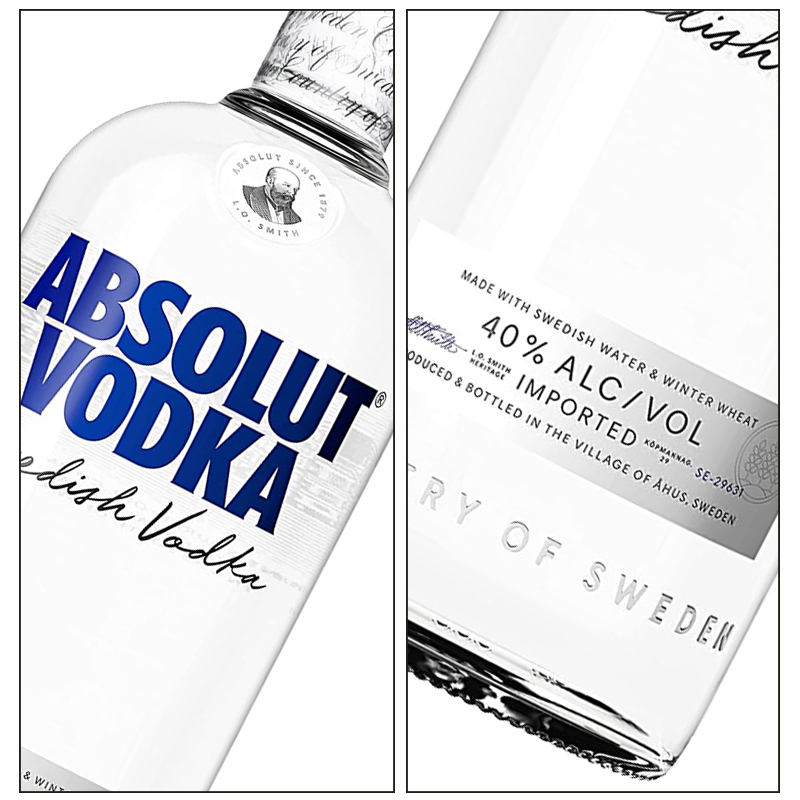 进口洋酒瑞典绝对伏特加酒原味中装500ml基酒烈酒ABSOLUT VODKA - 图1