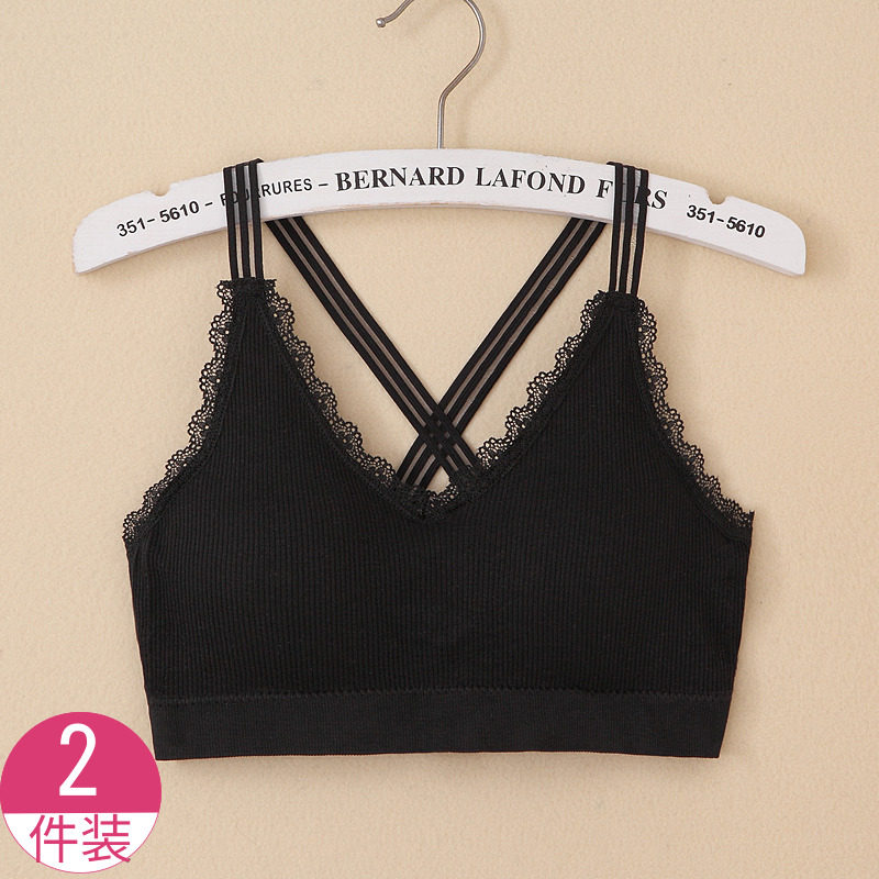 美胸吊带性感女打底学生交叉带抹胸 森仕乔服饰抹胸