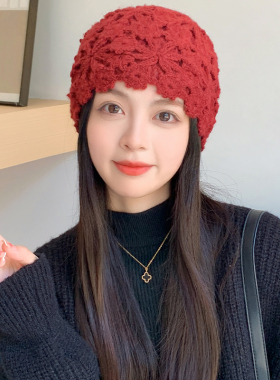 红砖头包头帽逛街百搭女士秋冬款