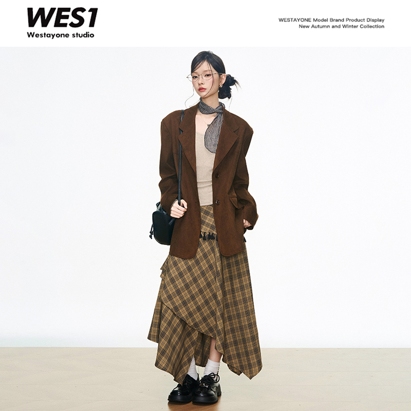 【专属】WESTAYONE西装外套+半裙+内搭开衫+长裤