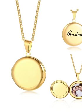 定制项链图片文字不锈钢