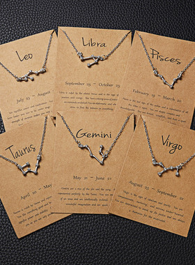 跨境项链颖皓水钻项链