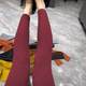 2024 autumn and winter new fashion European candy color slimming and warm knitted leggings for women versatile stretch-foot pants