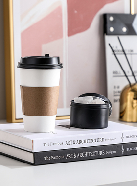 简约现代样板间家居卧室飘窗书桌书房书柜软装饰品套摆件耳麦组合