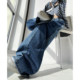 Slouchy ລ້າງ patchwork ຕັດ jeans ຂາຊື່