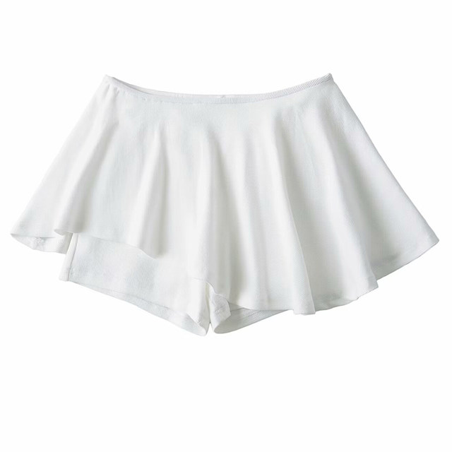 Girls slimming ruffled short skirt