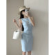 ຄວາມງາມທີ່ສະຫງ່າງາມ smocked hip-hugging dress