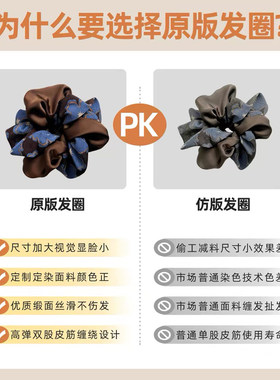 丸子头专用缎面大肠发圈头花女高级感扎头头绳皮筋高弹力发绳头饰