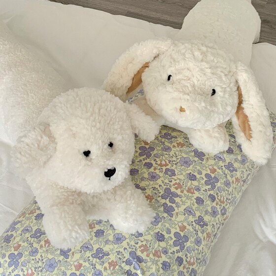 Nordic Blue Cat Strip Pillow Girls Couple Sleeping Cushion