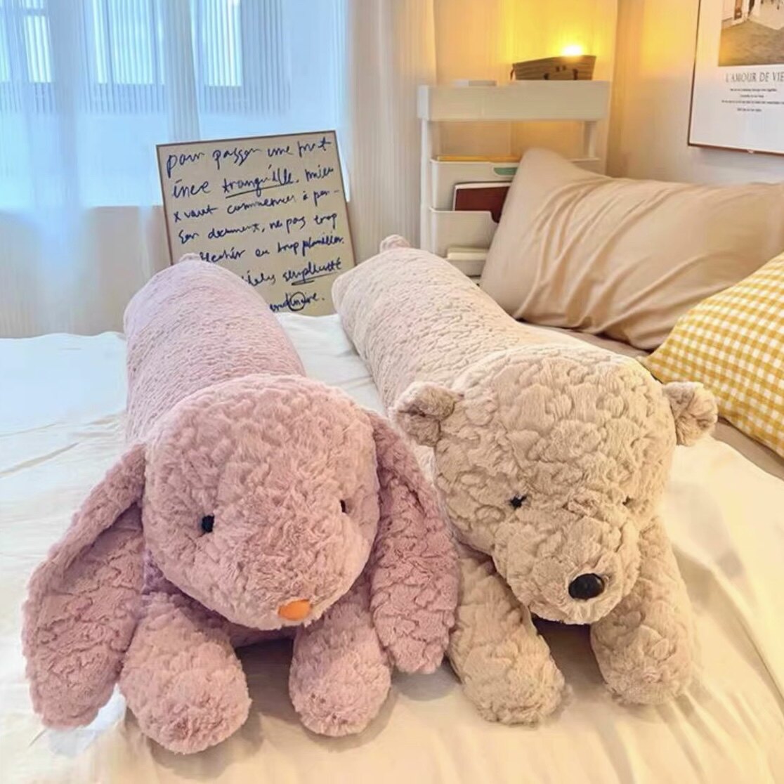 可爱兔子抱枕女生睡觉夹腿侧睡长条枕头床上靠枕男生款孕妇靠垫