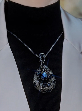 倾城之恋毛衣链高端大气水滴项链