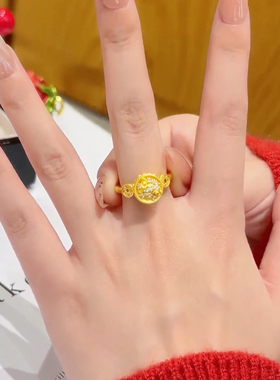 设计款可旋转聚宝盆戒指女