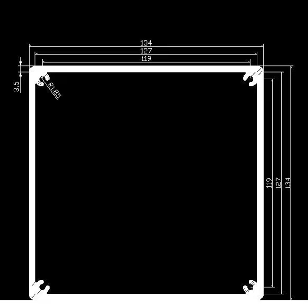 134×134×141mm胆机牛罩变压器保护屏蔽罩拉丝氧化功放箱隔离罩