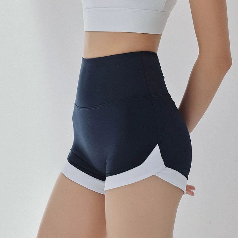 新品拼色运动短裤春夏紧身高腰瑜伽跑步提臀无尴尬线三分裤外穿,淘宝优惠券,粉丝福利购,淘宝优惠卷