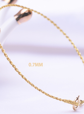 03mm超细手工编制金线保平安手绳