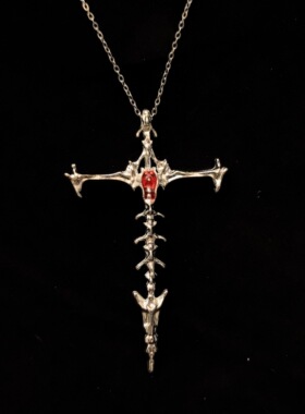 Vintage古着 Anatomical Cross 项链 哥特 亚文化 小众设计 y2k