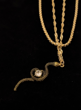 Vintage古着  Antique Snake 项链