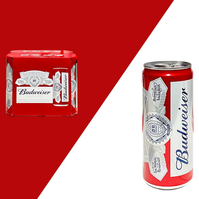 特价新包装百威Budweiser百威啤酒310ml/330ml/500ml易拉罐装整箱 - 图2