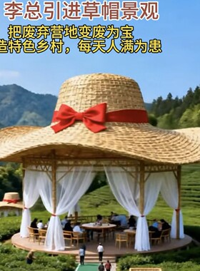 户外景点草帽定制网红打卡装置