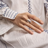 VIXTORM abstract design elegant style 925 silver ring
