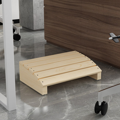 办公室垫脚神器家用踮脚台钢琴踩脚凳电脑桌垫脚凳实木脚踏板儿童 - 图2