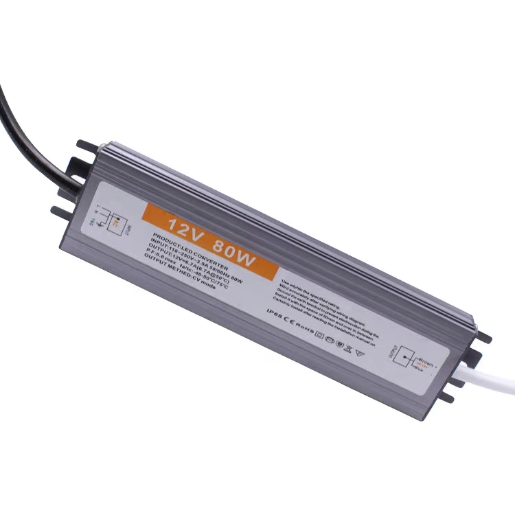 110V220V转12V24V80W防水开关电源LED户外招牌灯条亮化照明变压器