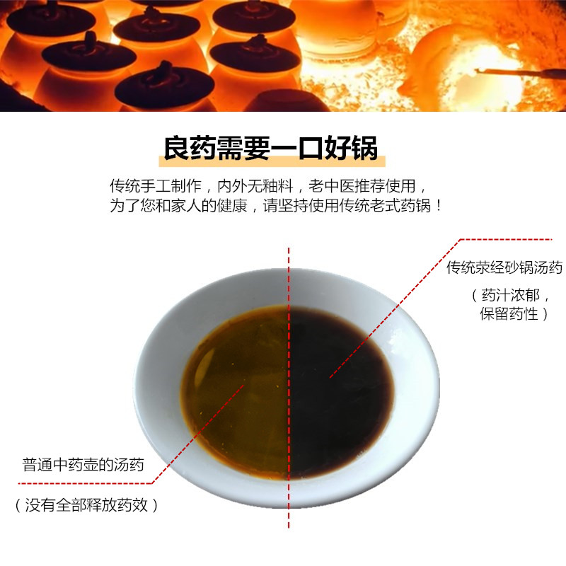 荥经老式土砂锅大容量中药无釉沙锅明火燃气煎药熬药罐家用中药煲