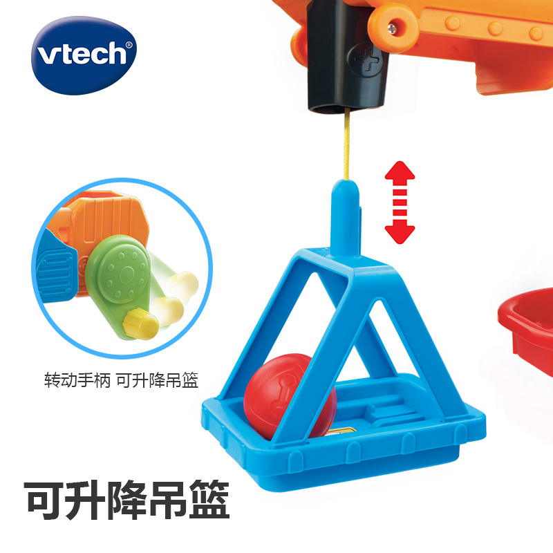 VTech伟易达神奇轨道车趣味吊塔电动火车站起重工程消防车儿童玩 - 图1