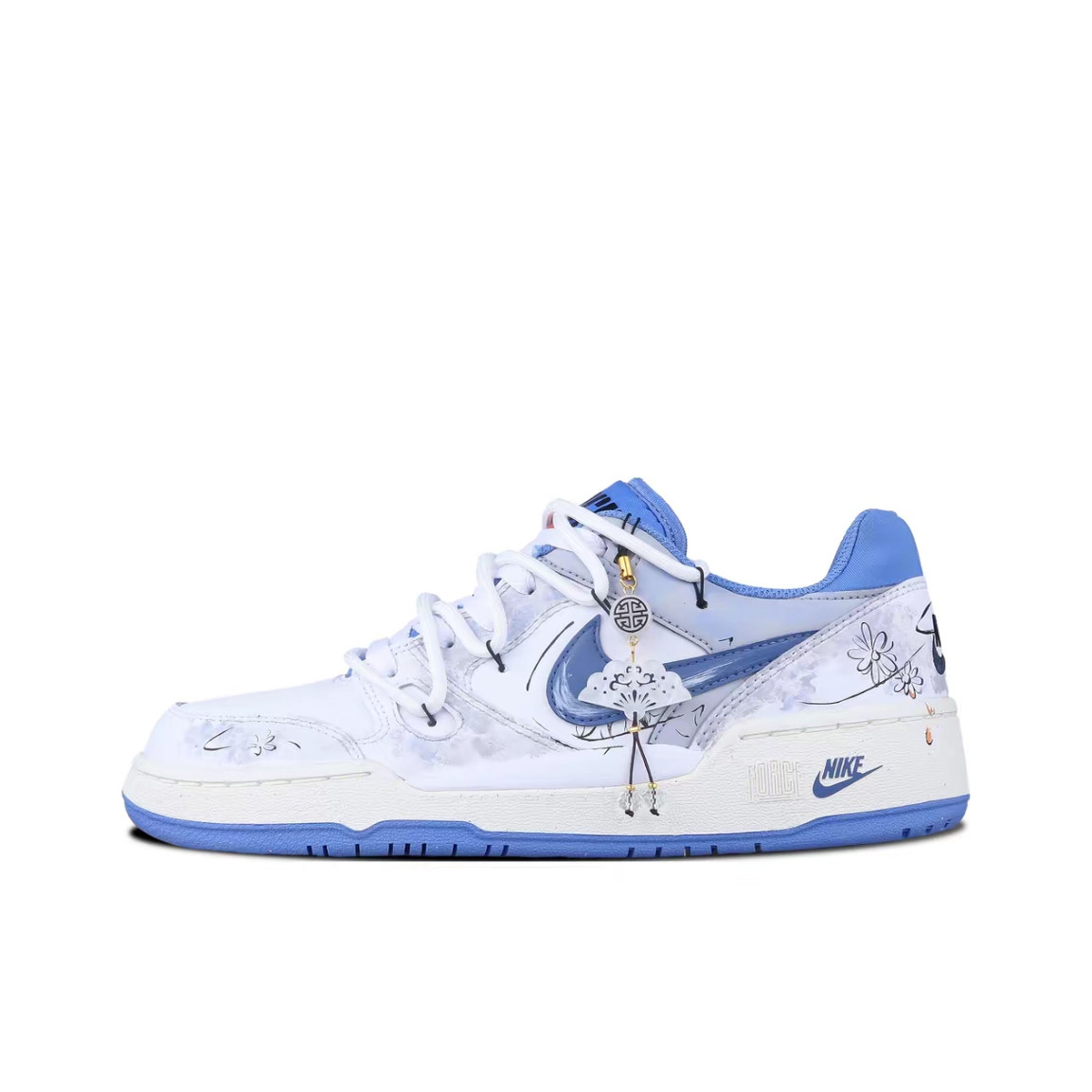 【定制球鞋】Nike Full Force 知江晚 清冷 晕染 国风,淘宝优惠券,粉丝福利购,淘宝优惠卷