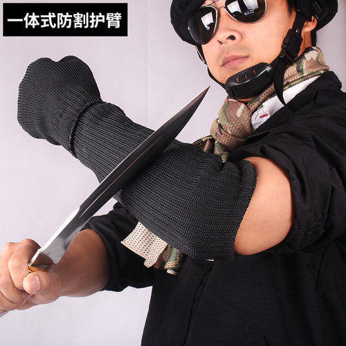 杀鱼手套战术钢丝防割手套不锈钢防切割耐磨劳保执勤手套安防器材 - 图2