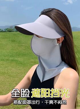 夏天骑车女士帽子风吹不翻防紫外线防晒装备可戴头盔电动车遮阳帽