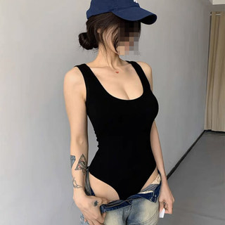 Xl size 300jin jin is equal to 0.5kg european and american sexy hotties suspender jumpsuit women's autumn fat mm slim slimming top trendy