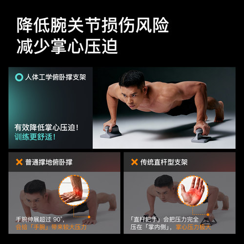 Keep俯卧撑训练板人体工学多功能支架男女辅助器材健身平板支撑-图2