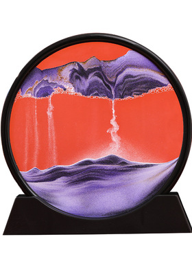 3D流沙画摆件创意解压沙漏客厅办公E室桌面酒柜Q家居装饰品生日礼