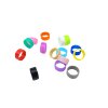 Colored silicone rings are available in multiple colors, fashionable and versatile, ring jewelry, inner diameter 12mm, width 6mm, elastic and environmentally friendly