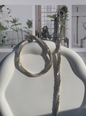 小众设计感螺旋串珠手链精致低调的奢华