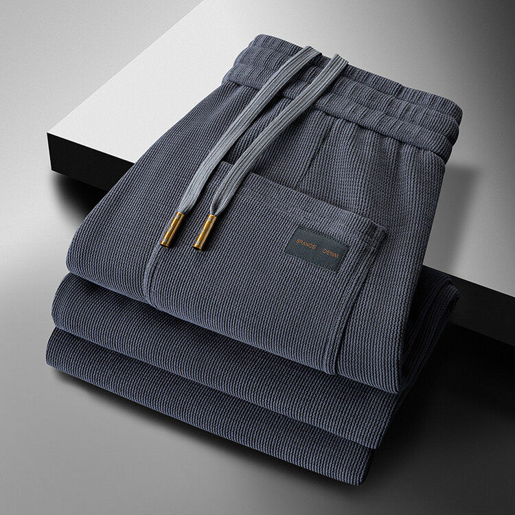 高端雪尼尔卫裤男士秋冬季宽松直筒运动裤加绒加厚保暖简约休闲裤,淘宝优惠券,粉丝福利购,淘宝优惠卷