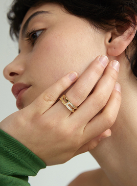 AuRevoirLesFilles双层轨迹戒指
