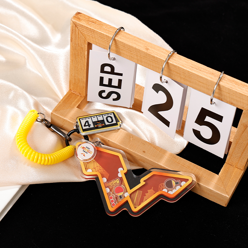 WTT中国大满贯2025官方乒乓周边纪念亚克力摇摇乐挂件钥匙扣装饰 - 图3