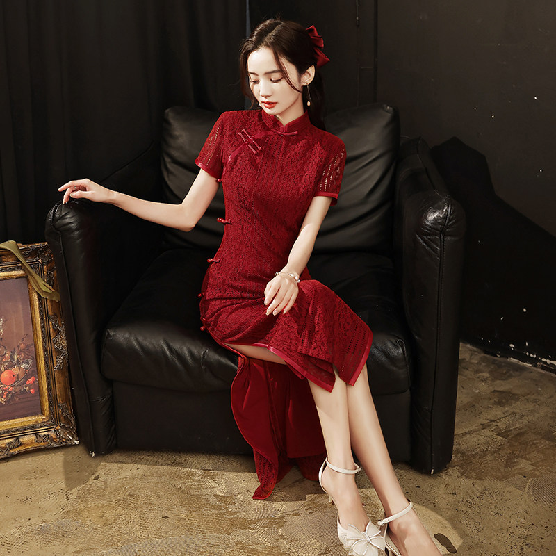 旗袍新娘结婚2022年新款订婚礼服 颜赋绣旗袍