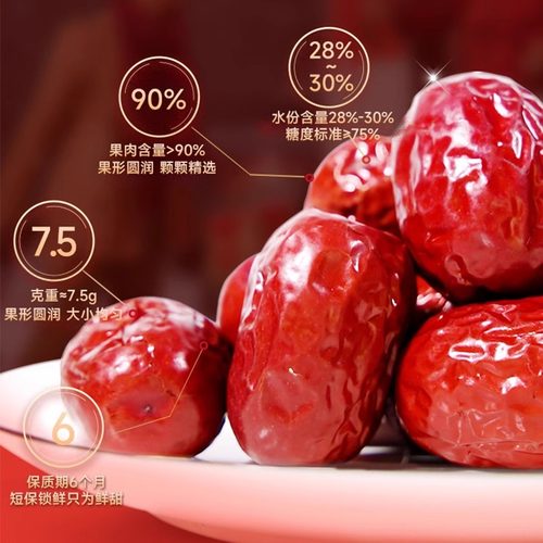 好想你红枣 好想你1618克礼盒装 6星特级健康情大枣 节日礼品 - 图0