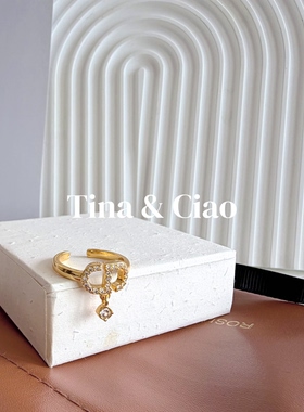 T02|爆款日韩气质精工CD字母戒指女轻奢复古网红ins风指环戒