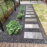 50 фунтов темно -серого черного ландшафтного гравия вода мыть камень сухой ландшафт сад ландшафт Зеленый камень, измельченный каменный рис камень